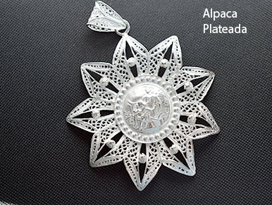 8900012 - Placa Cuna Alpaca plateada