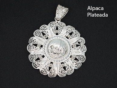 8900013 - Placa Cuna Alpaca plateada
