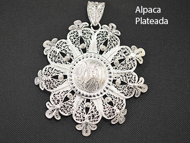 8900015 - Placa Cuna Alpaca plateada